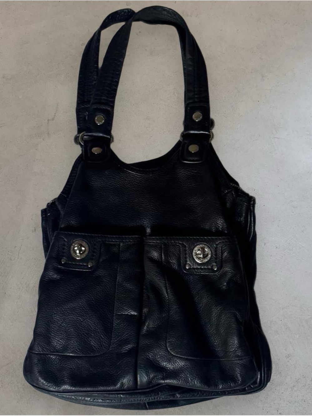 Marc by Marc Jacobs Teri Tote Black Leather Shoulder Bag Satchel